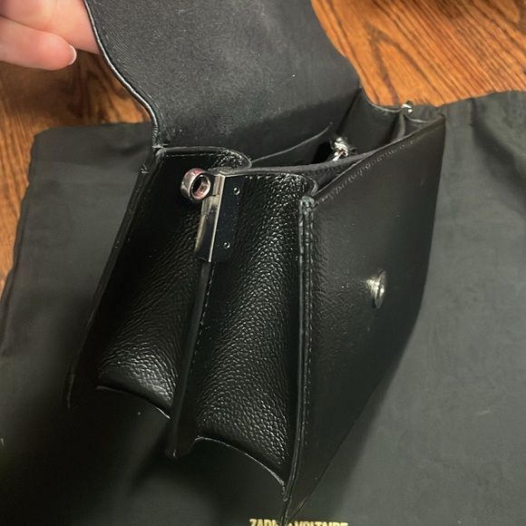 Black Leather Zadig Crossbody Bag - Picture 5 of 7